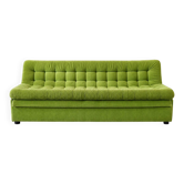Canapé modulaire vintage des années 70, en velours côtelé vert.