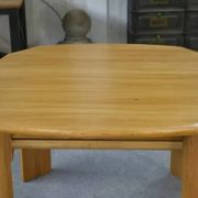Solid elm table in the style of Maison Regain, 1970s