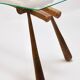 Mid-century side table by Max Kment, maple, cord, Austria, 1950s