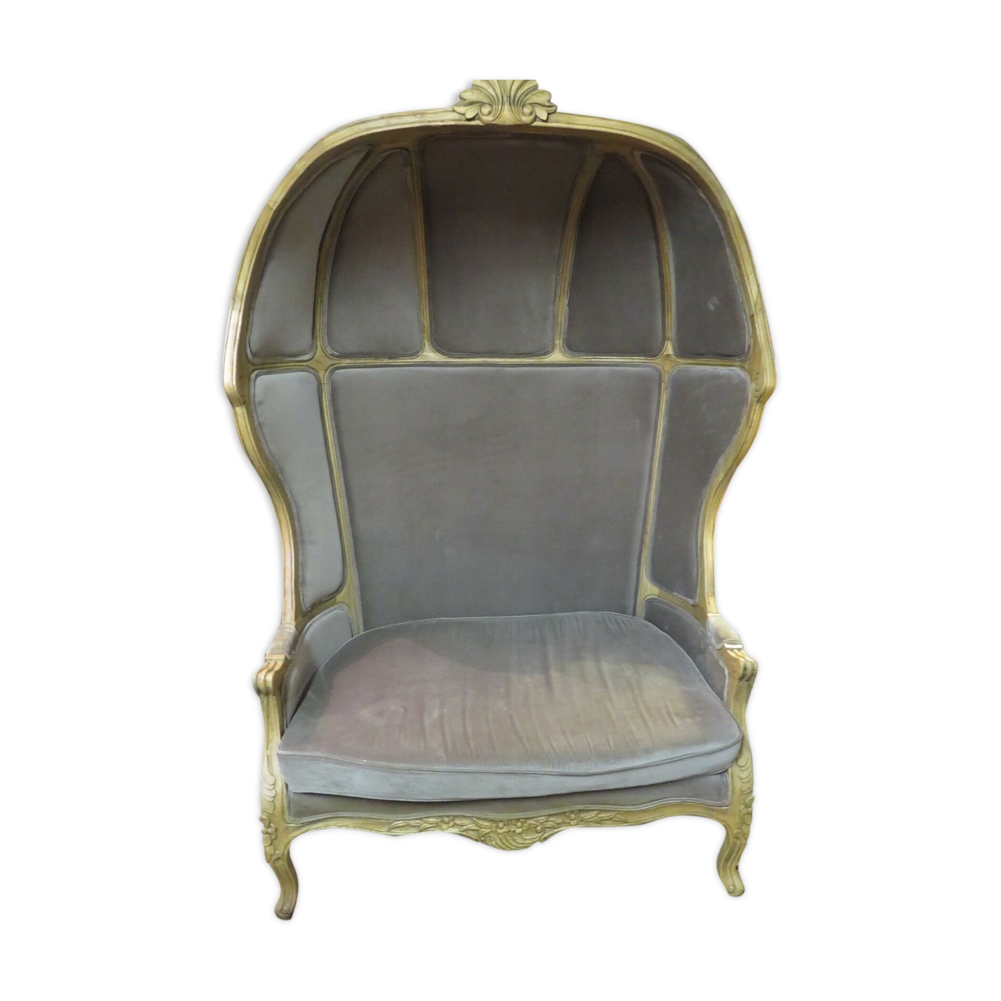 Louis XV-style double cathedral seat/ chair