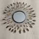 Vintage French metal sun mirror, 52 cm