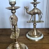 Pair of brass candlesticks