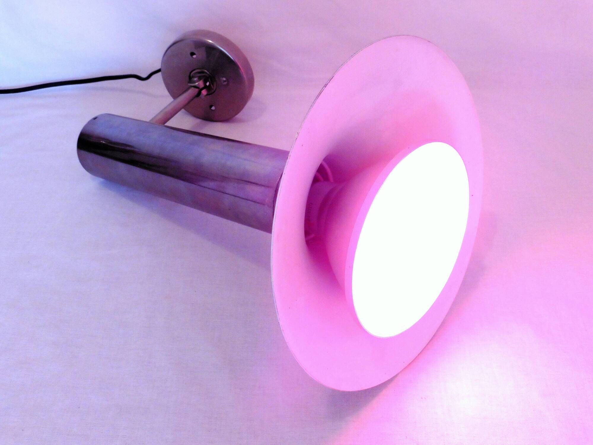 Lamp, Vintage Design stainless steel wall lamp with its colorful bulb provided!
