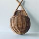 Vintage wall basket in rattan