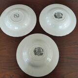 8 blue & white soup plates Broadhurst, Lunéville, Myott and Royal Sphinx Regout Maestricht