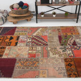 5x8 Red Classic Tapis Teppich Patchwork Rug,242x168Cm