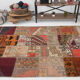 Tapis patchwork 5x8 rouge classic tapis teppich, 242x168cm