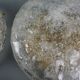 Set of two vintage ceiling lights made of ice glass from the 1970s