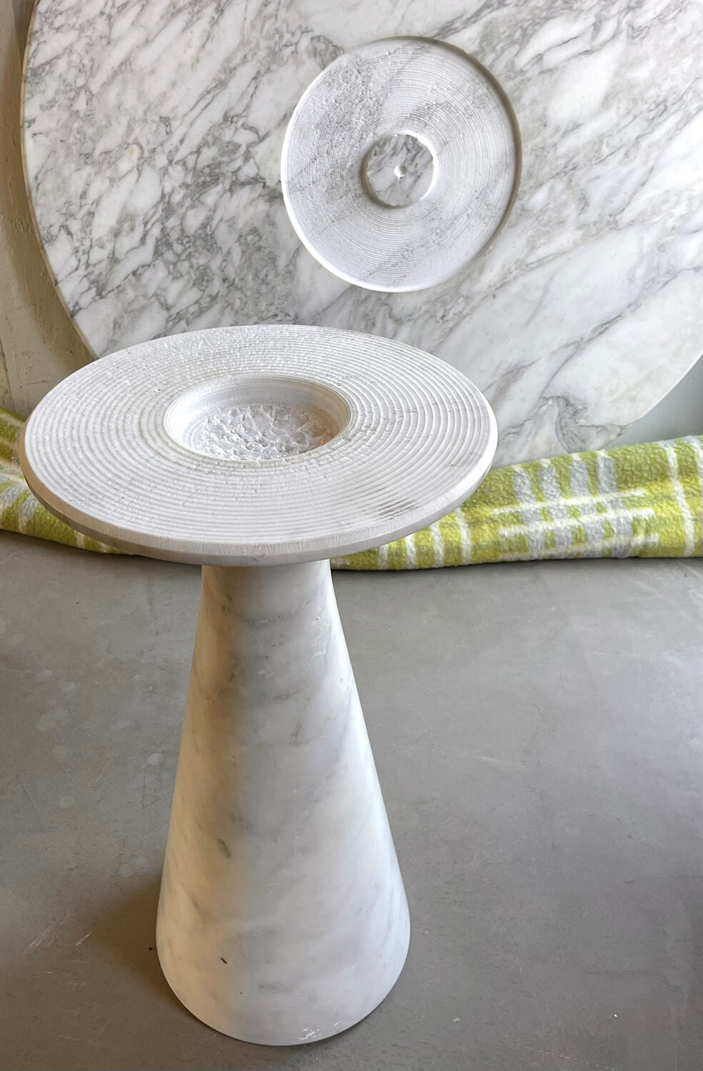 Angelo Mangiarotti white marble dining table model M1