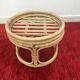 Vintage pouf  in rattan and bamboo
