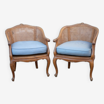 Pair of cannés convertible armchairs