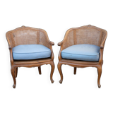 Pair of cannés convertible armchairs
