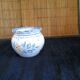 Small round vase HR Quimper - Breton and floral decoration - 10 x 11 cm