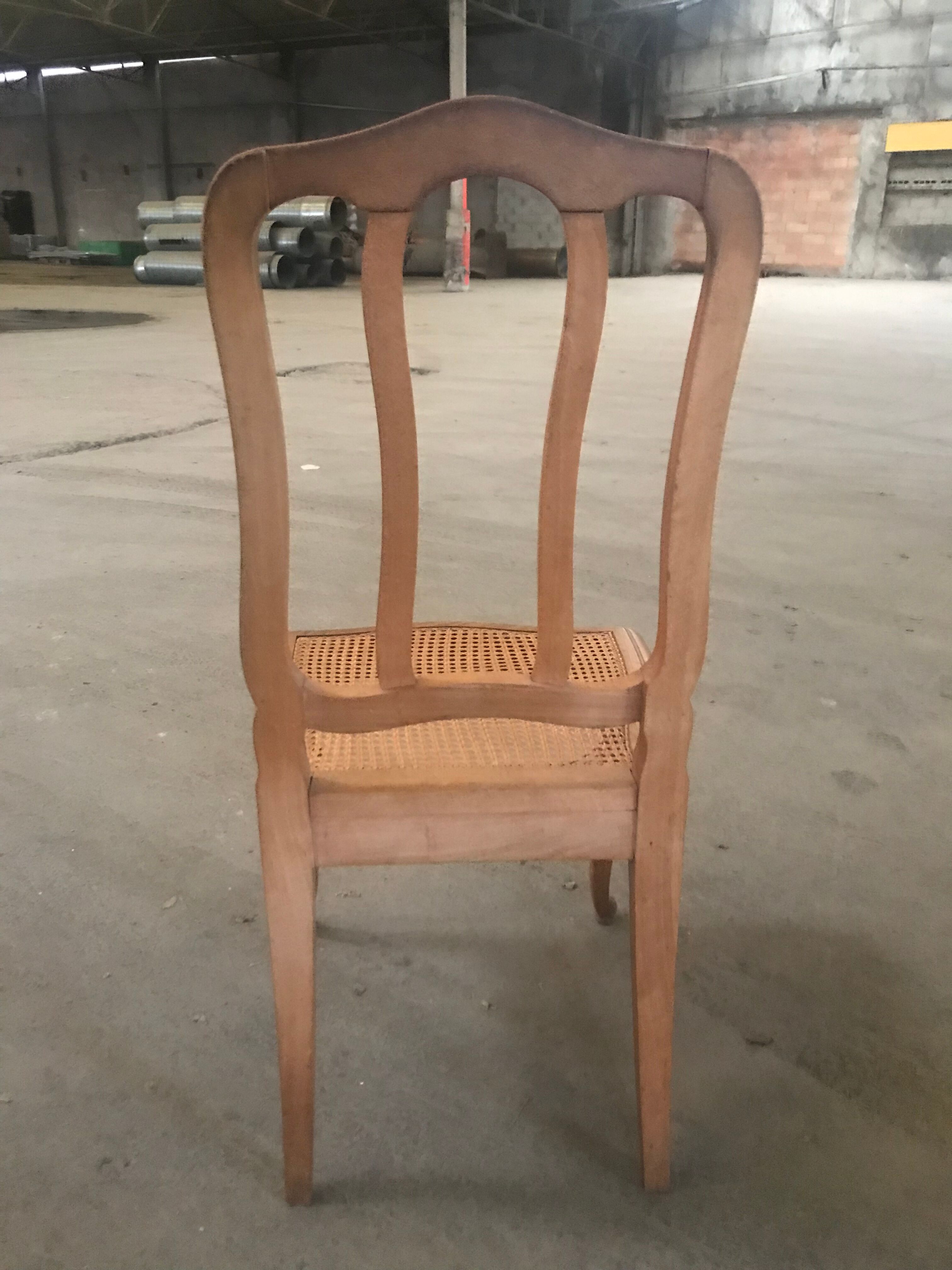 Suite of 8 Louis XV style chairs solid beech