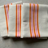 Trio of old new linen cotton XL mixed tea towels