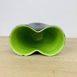 Vase mouchoir Elchinger vert/noir années 50