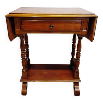 Small wooden drop-leaf table