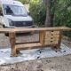 Old carpenter's workbench — industrial/rustic style