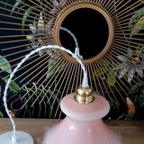 Pink opaline hanging lamp