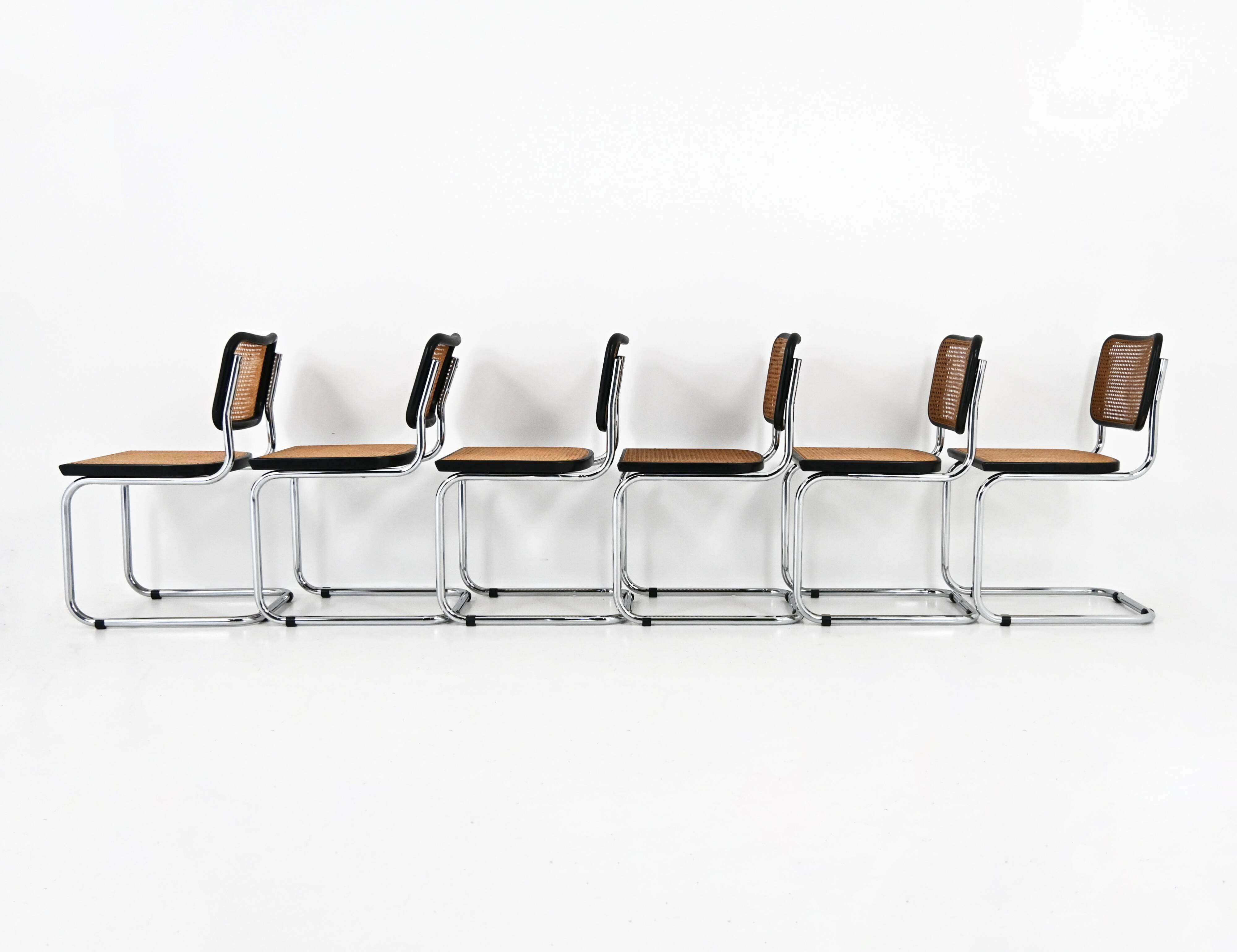 Set of 6 Dining Chairs Style B32 by Marcel Breuer