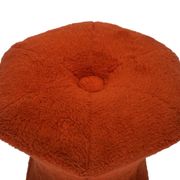 Pouf repose-pieds rond recouvert de peluche en forme de champignon vintage des années 60 et 70