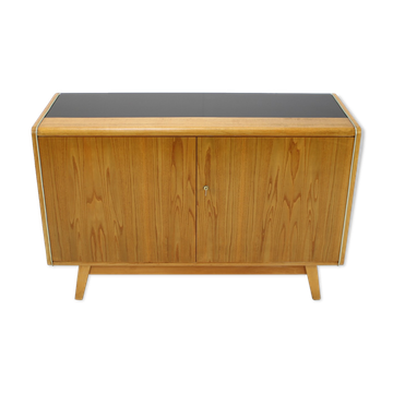 Vintage Cabinet Combination of Veneer and Glass by Jitona,1960s