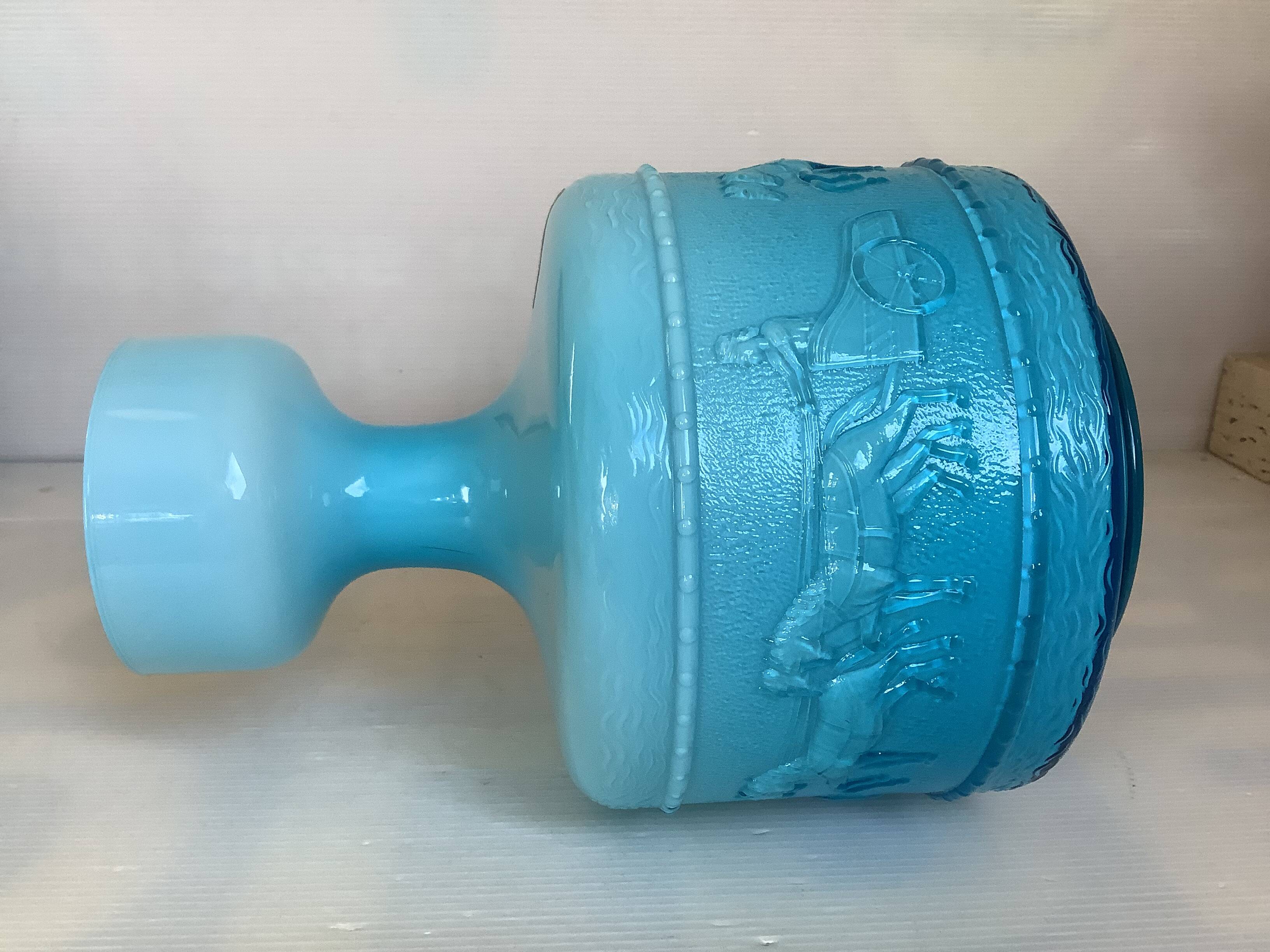 Blue opaline vase Italy