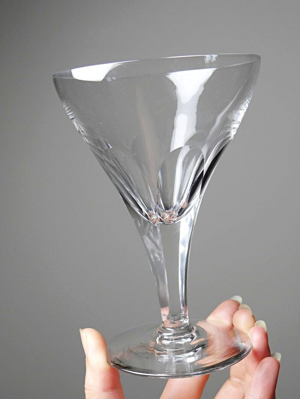 Antique service of 6 cut crystal glasses attributed to Moser, Bohemia.