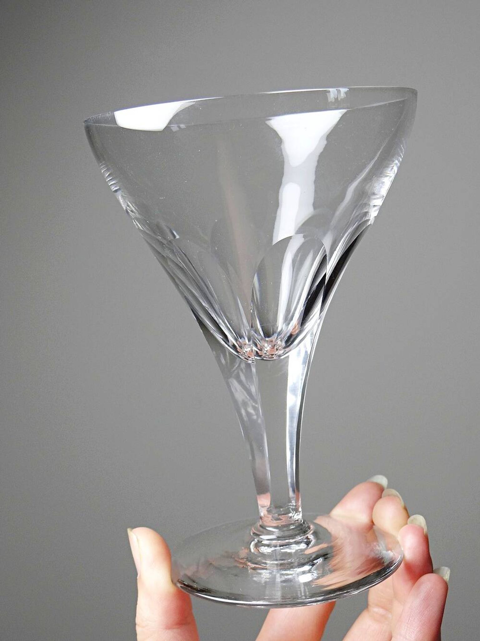 Antique service of 6 cut crystal glasses attributed to Moser, Bohemia.