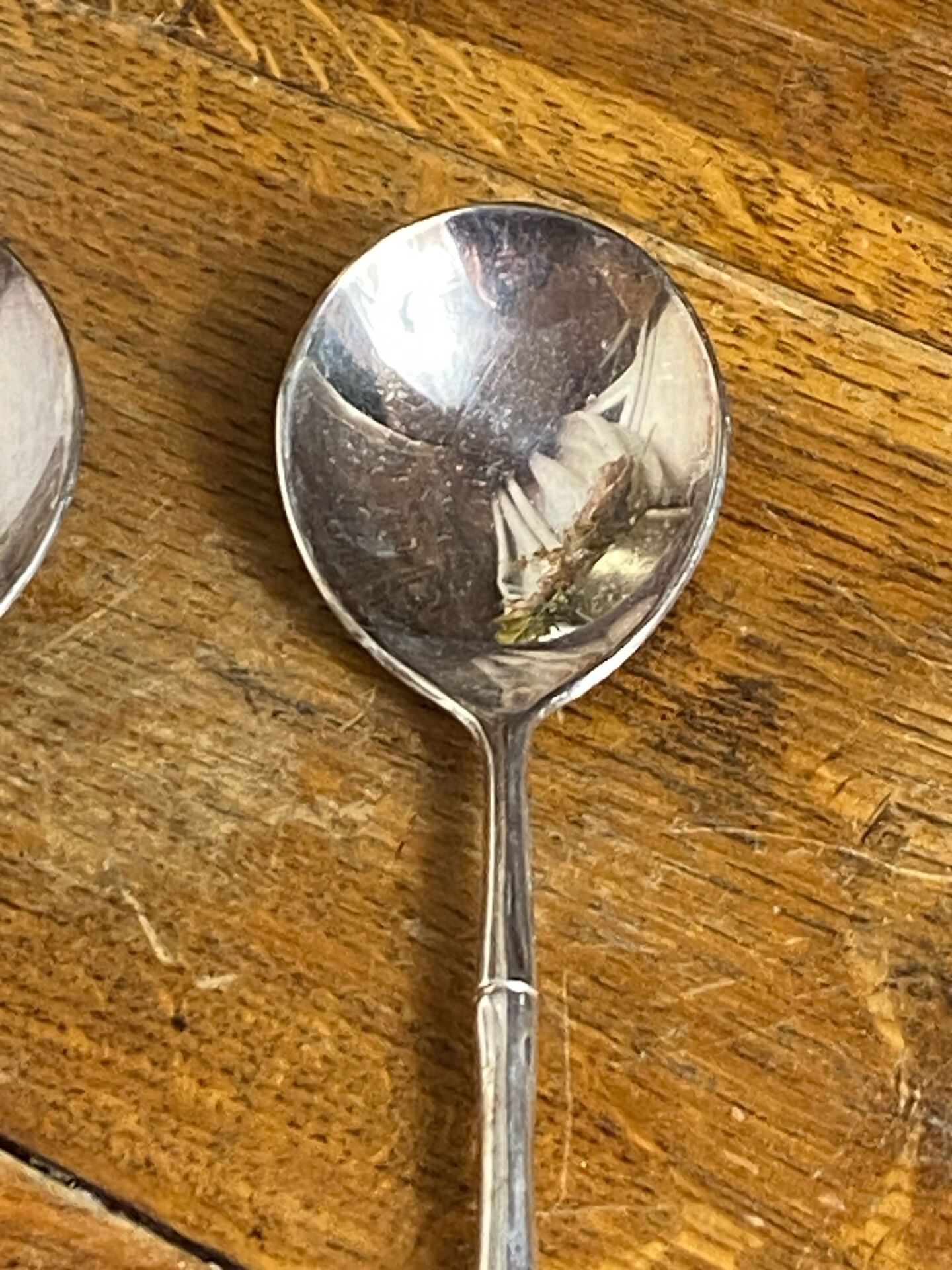 Bamboo-style serving cutlery in silver-plated metal