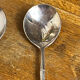 Bamboo-style serving cutlery in silver-plated metal