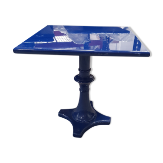 Table carré bleue