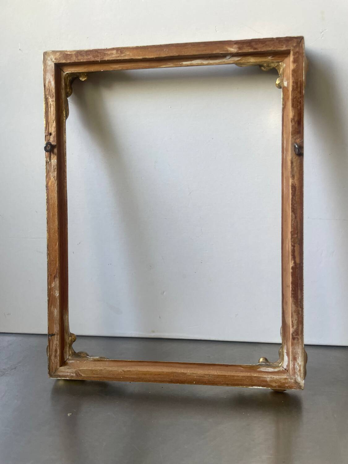 Antique gilded art nouveau  wooden frame 27 cm x 22 cm