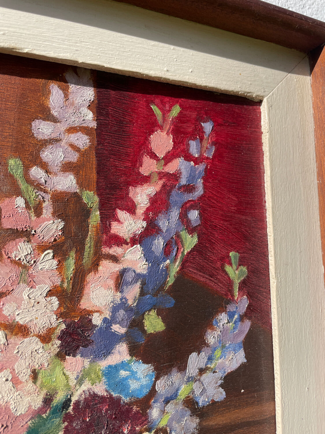 Bouquet of flowers signed old painting