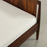 Danish Palisander Bed Daybed in Bouclé 1960s