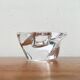 Crystal candlestick from the Tornado vintage series by Jan Johanssen for Orrefors, Sweden.