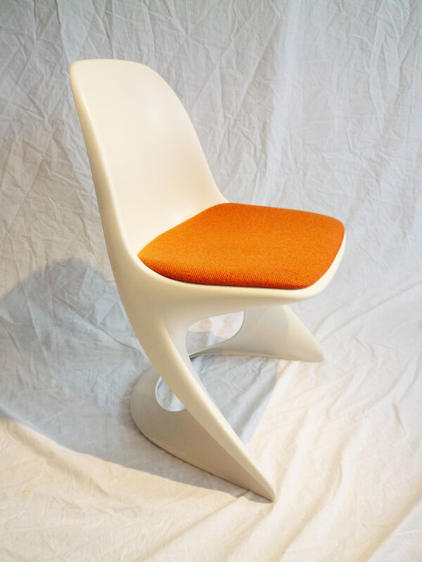 Chaise plastique  casala  assise orange
