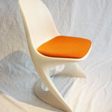 Plastic chair casala seat orange