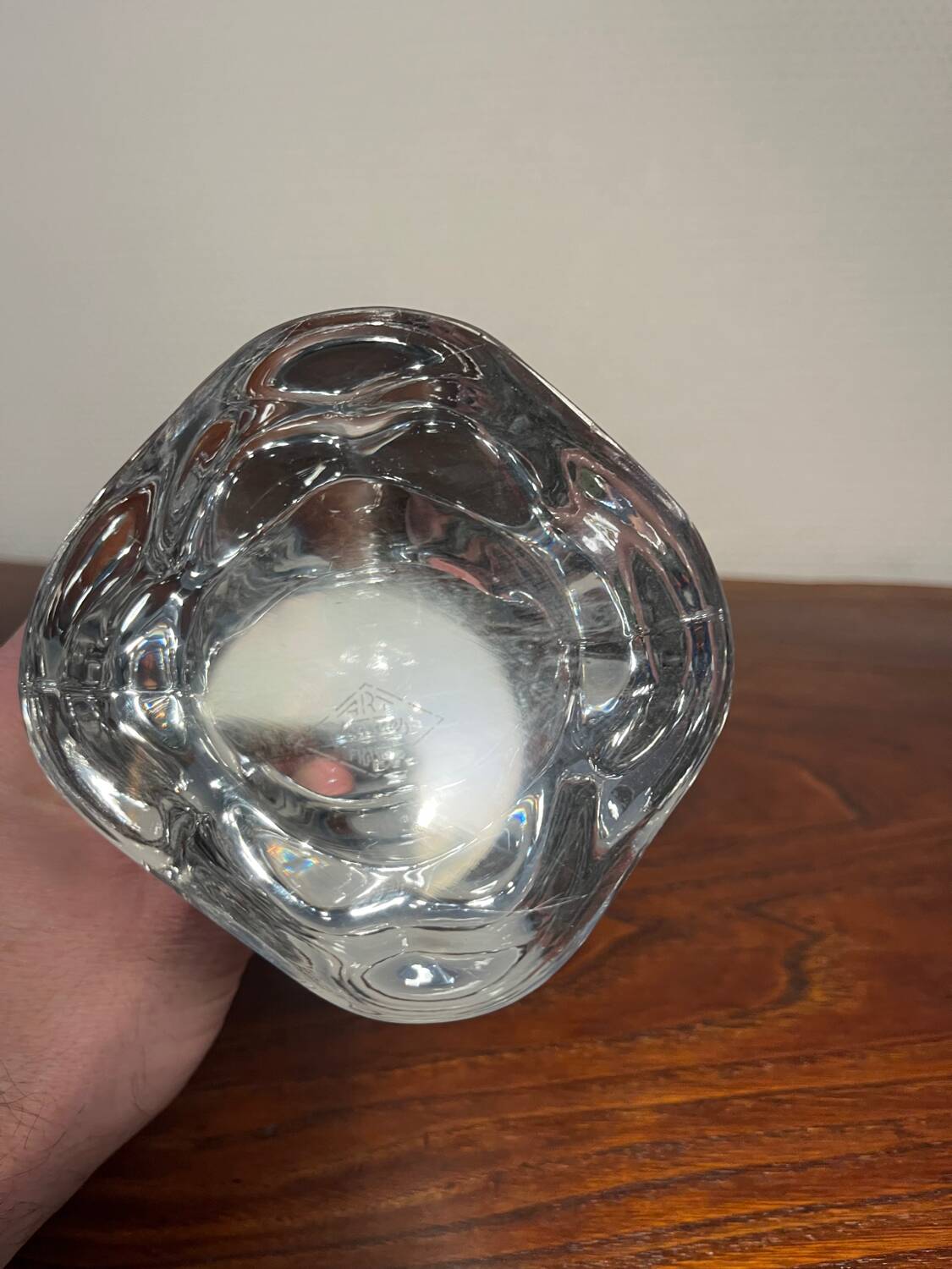 1950s/60s Vannes crystal candlestick, France
