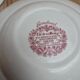 2 vintage deep plates in red Toile de Jouy by Grindley Homeland Staffordshire England.