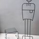 Aquamarine Square Glass Coffee Table attr. to Pietro Chiesa for Fontana Art
