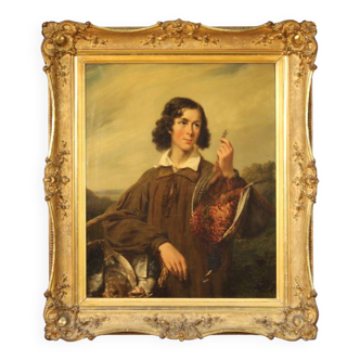 Portrait d'un jeune gentilhomme au gibier, XIXe siècle