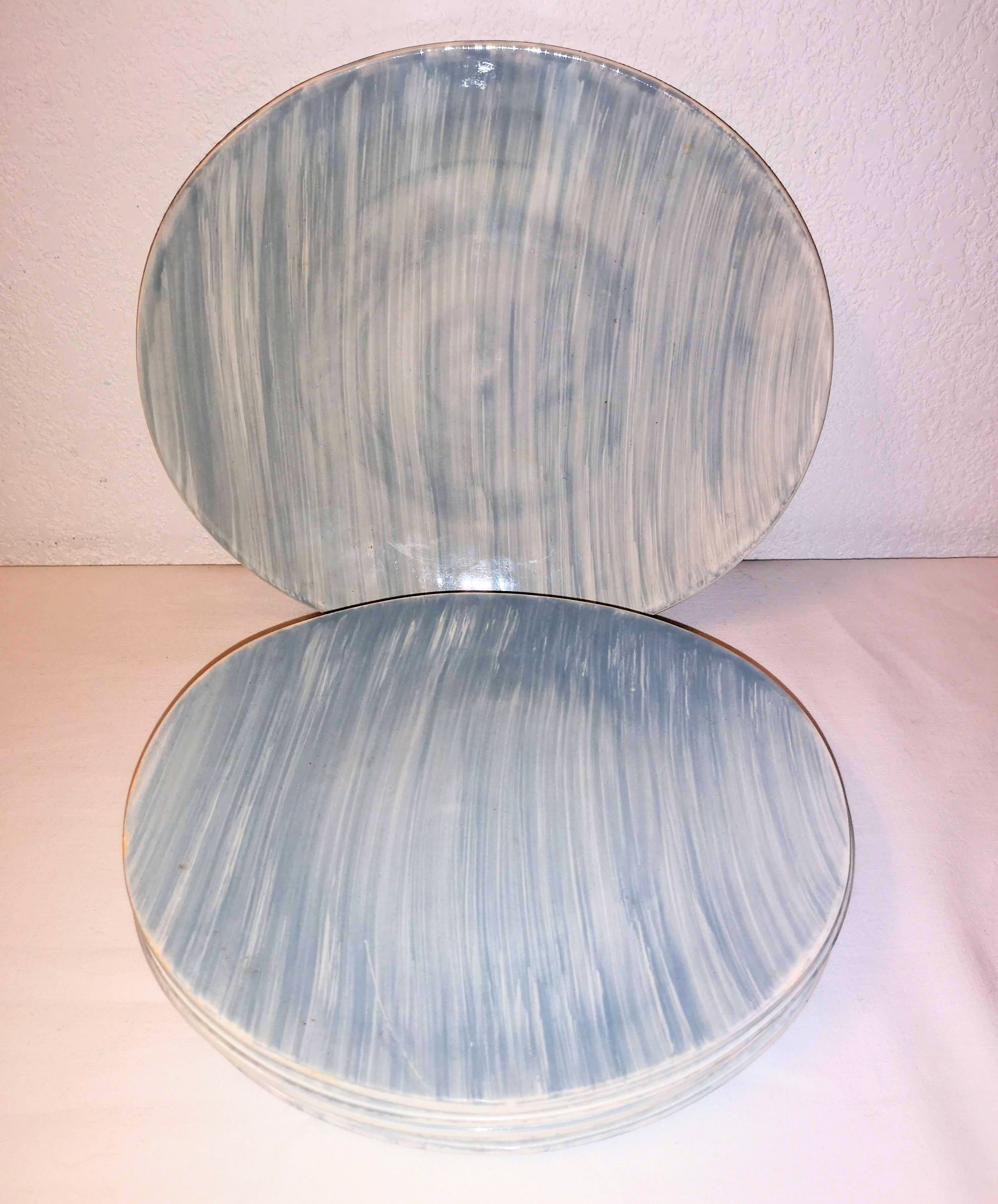 Service oval plates Porcelain de Salins-les-Bains