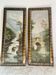 Pair of antique paintings. Romantic landscape diptychs.