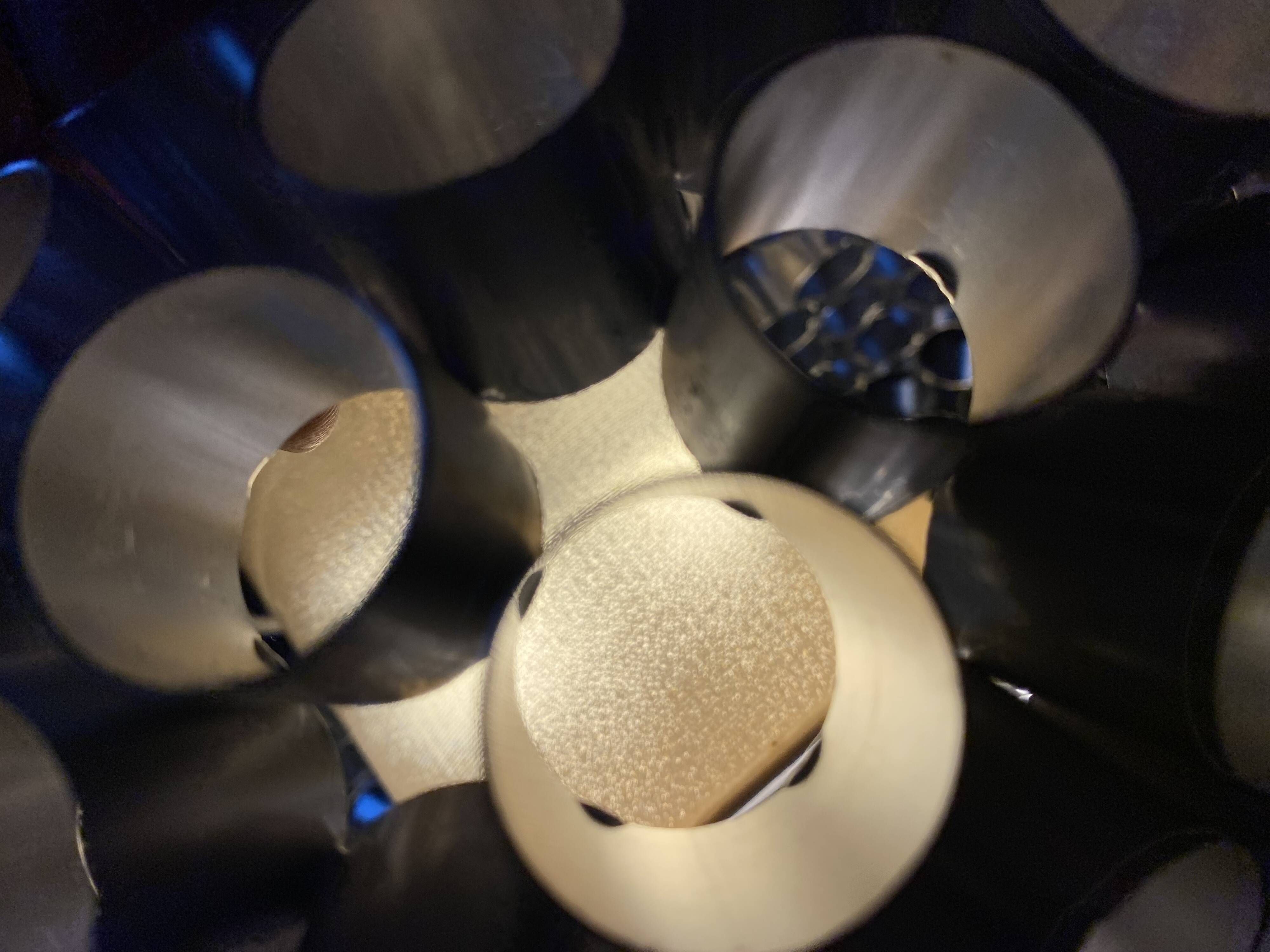 Suspension lamp aluminium Foscarini style vintage space age vintage 1980