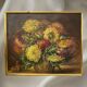 Georgina cross tableau bouquet de fleurs huile sur panneau
