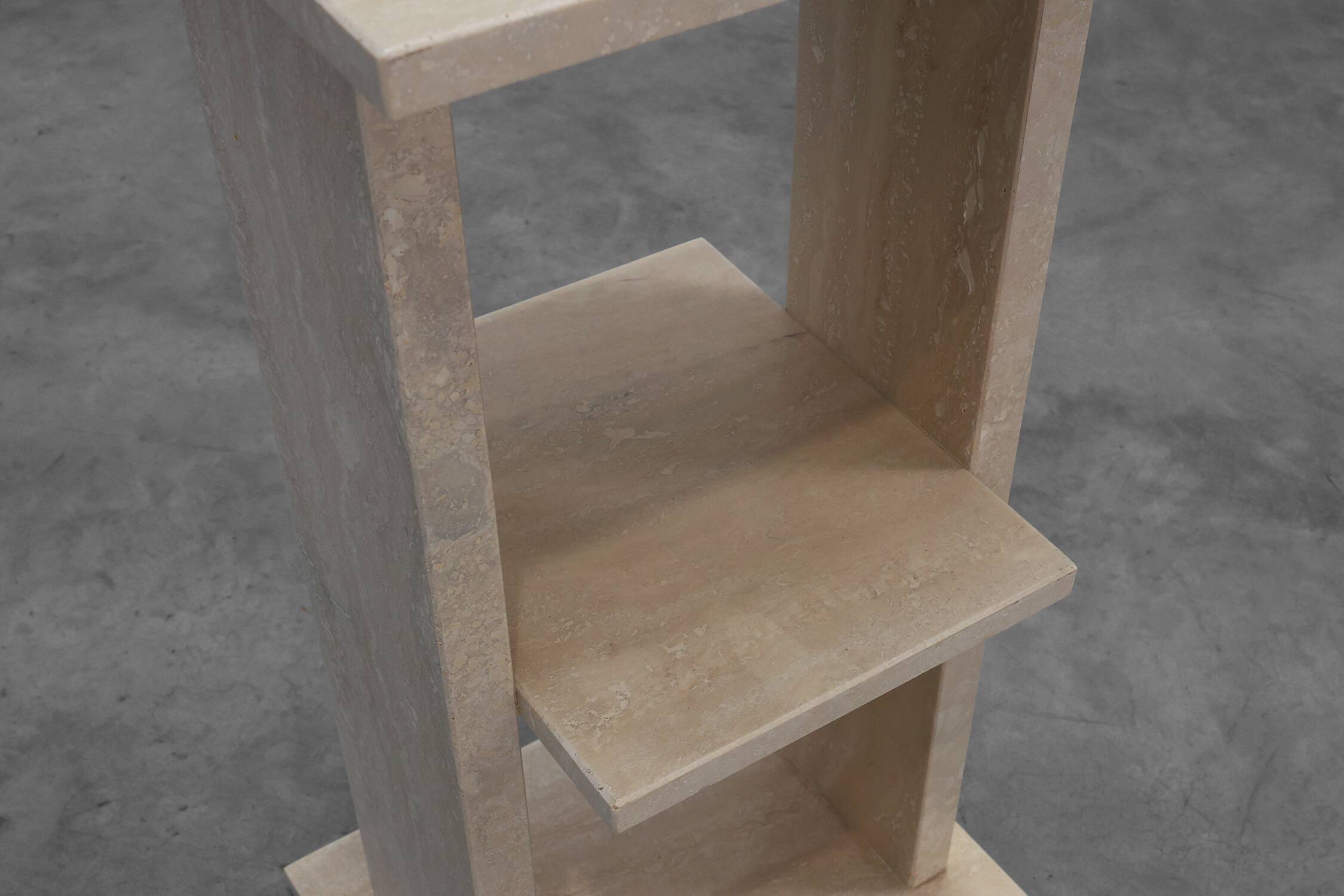 Mid-Century Travertine Console, Belgium 1980s