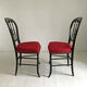 Paire de chaises Napoléon III en bois noirci