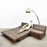 Vintage modular sofa bed 'Checkerd '