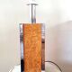 Chrome and wood lamp base, 60s-70s